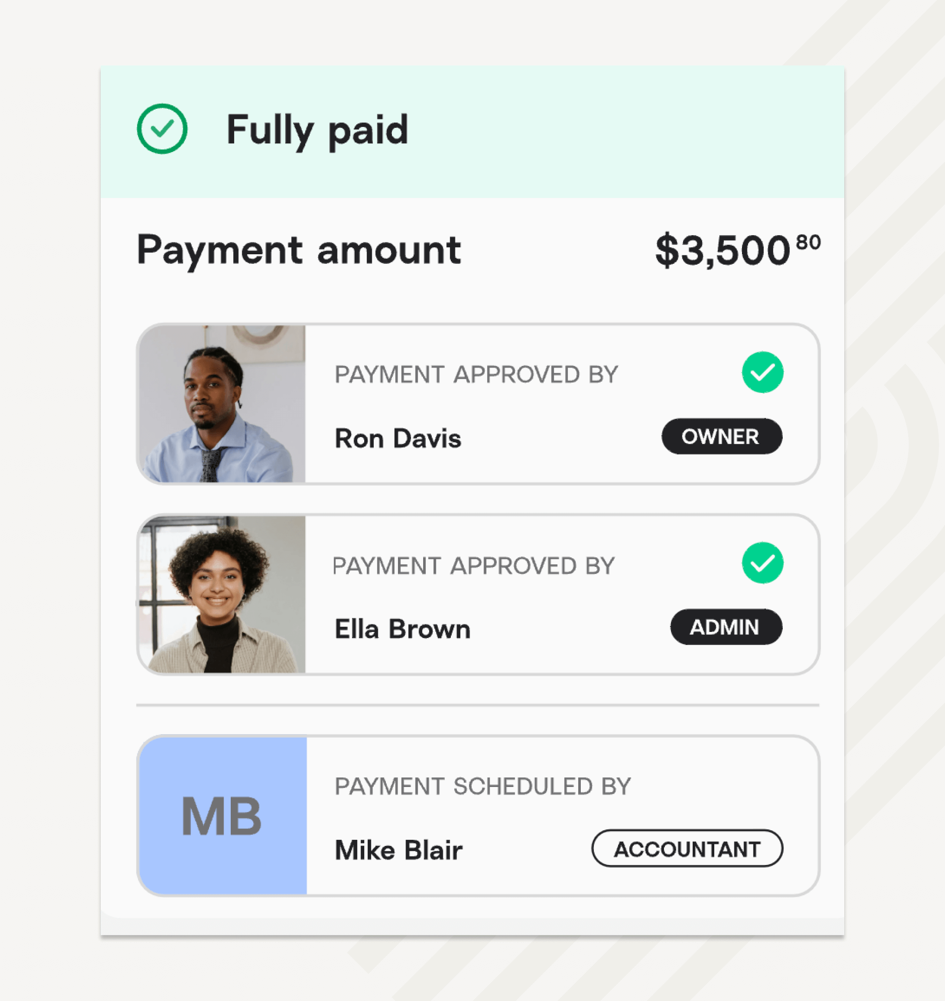 Users can easily schedule payments. 