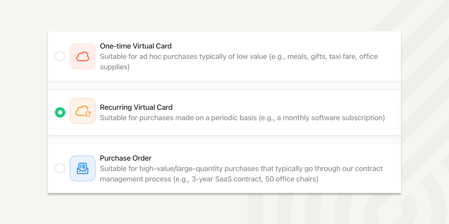 Expense reports can be created on mobile app or web portal