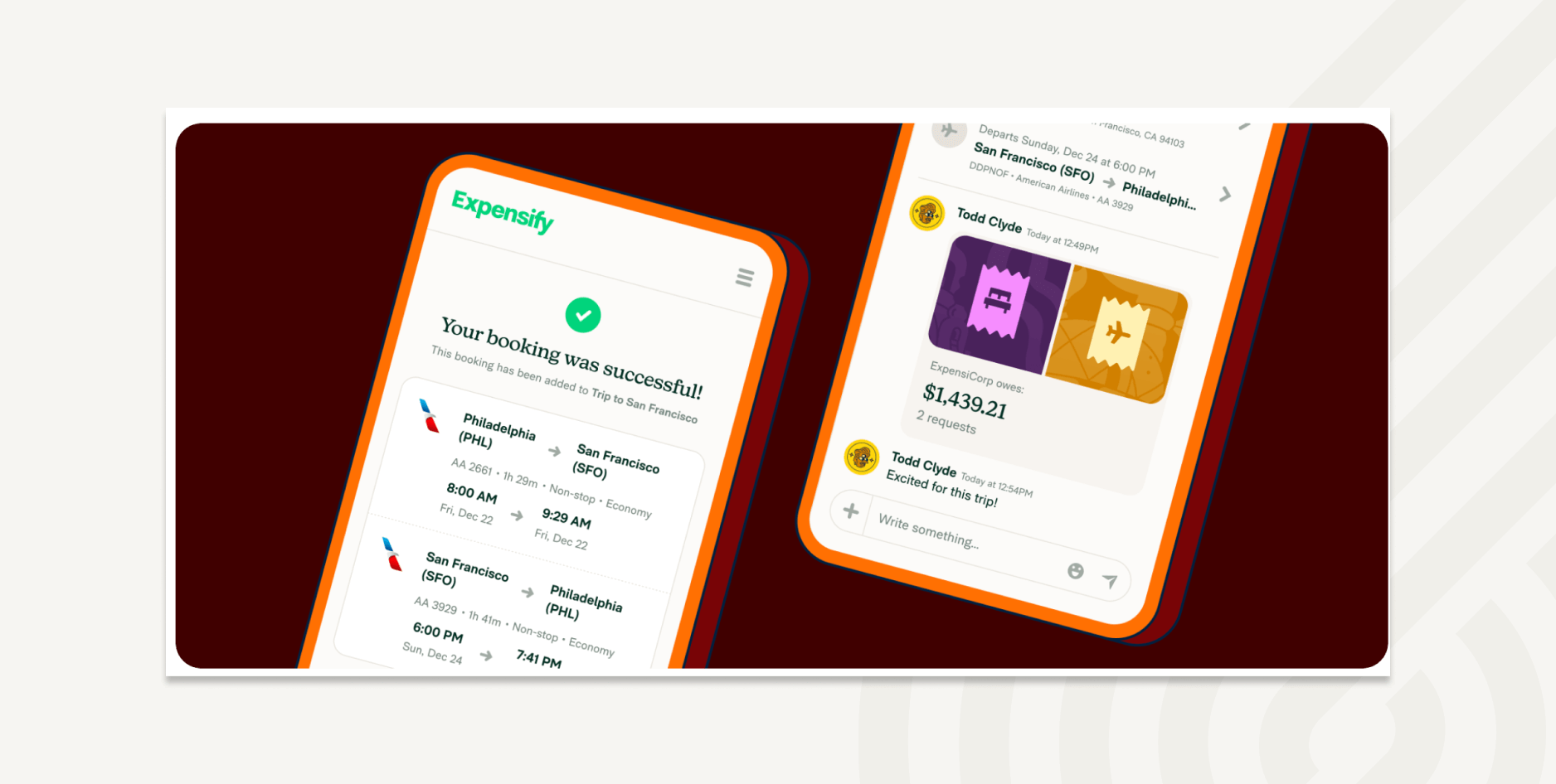 Expensify enables travel booking and trip collaboration