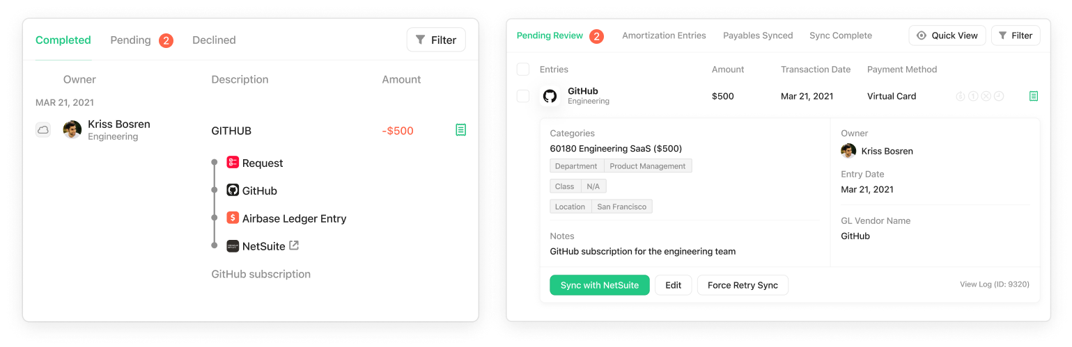 Airbase and NetSuite integration