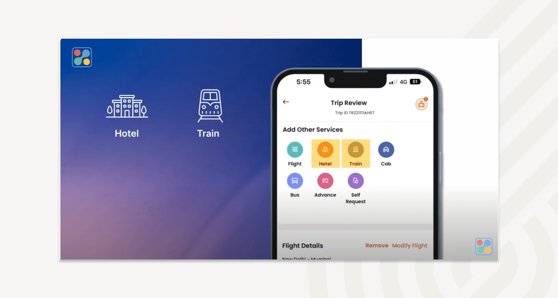 A self-booking tool to book compliant flights hotels and cabs