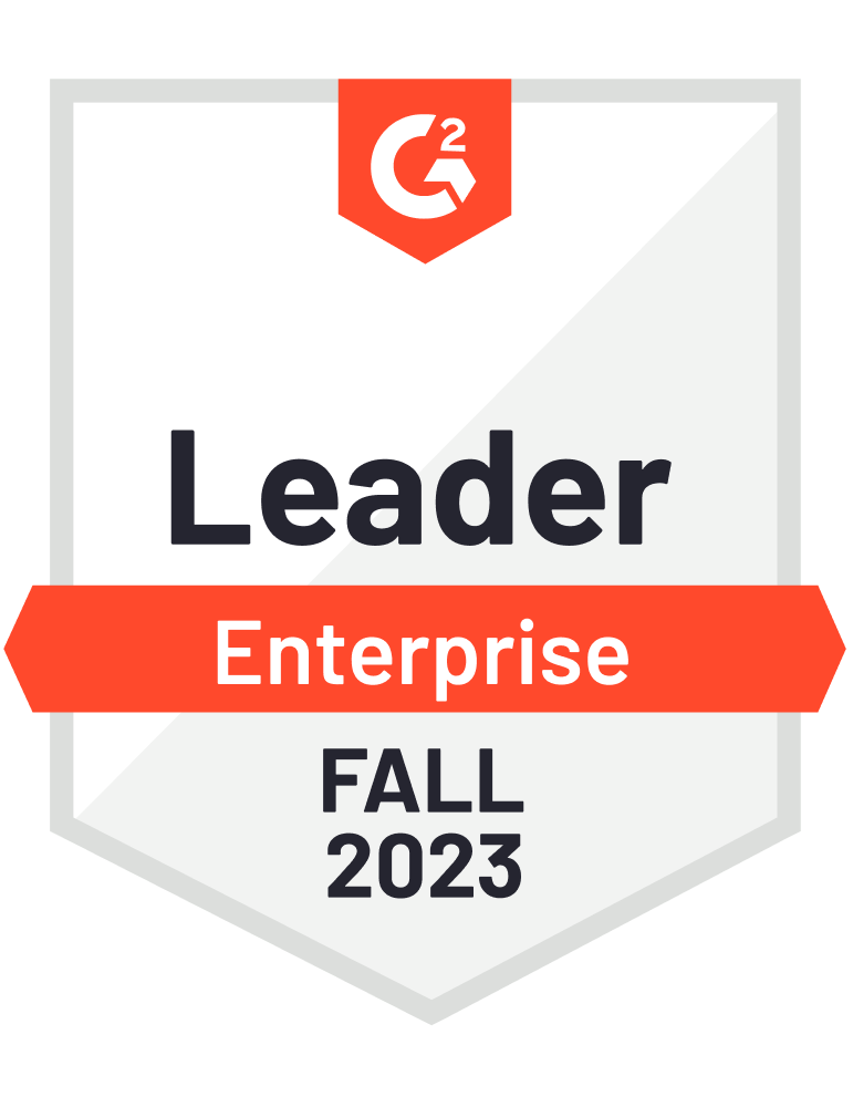 G2 Leader Enterprise Fall 2023 badge