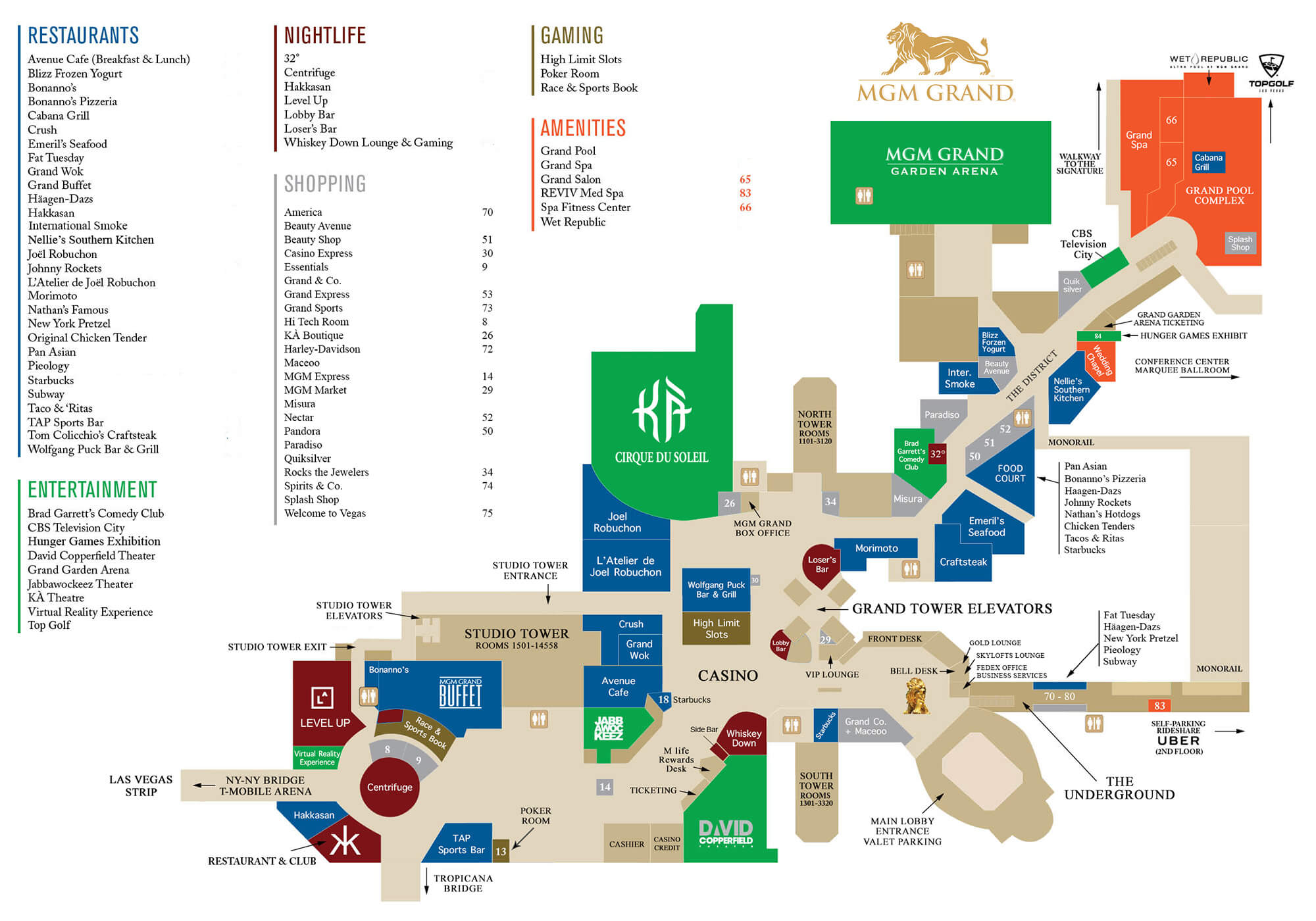 MGM Grand Floor Plan