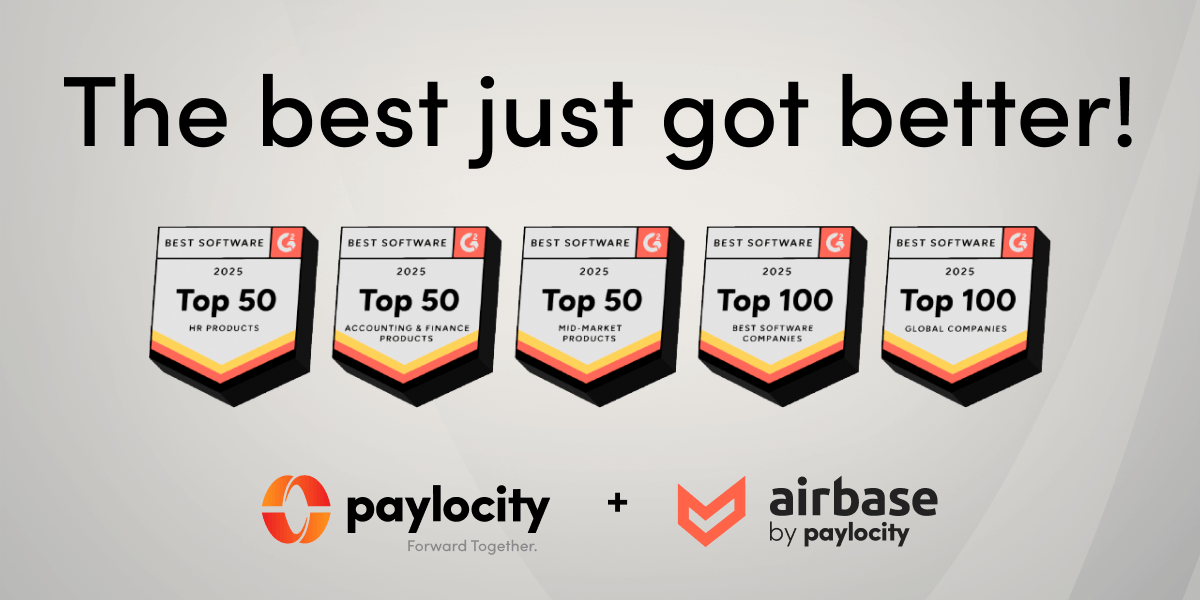 Airbase and Paylocity Shine in G2 Best Software Awards