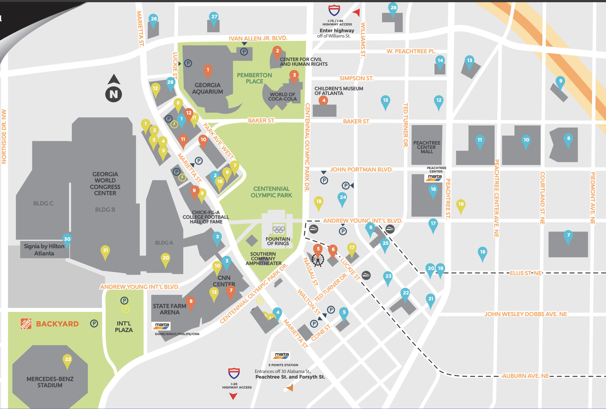 map of georgia world congress centre