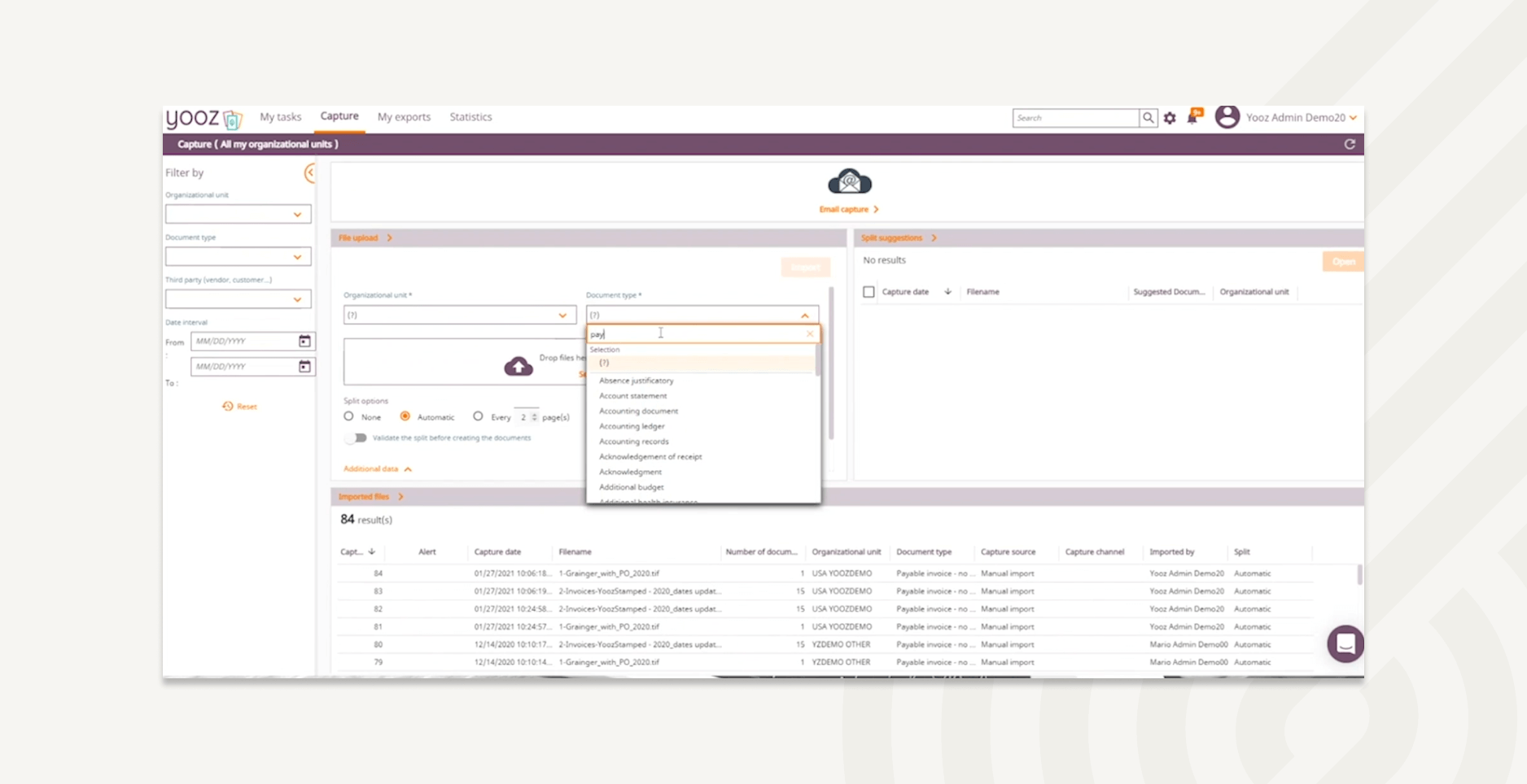 Yooz offers multiple ways to upload invoices 
