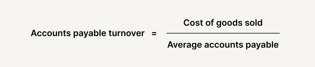 accounts payable turnover ratio