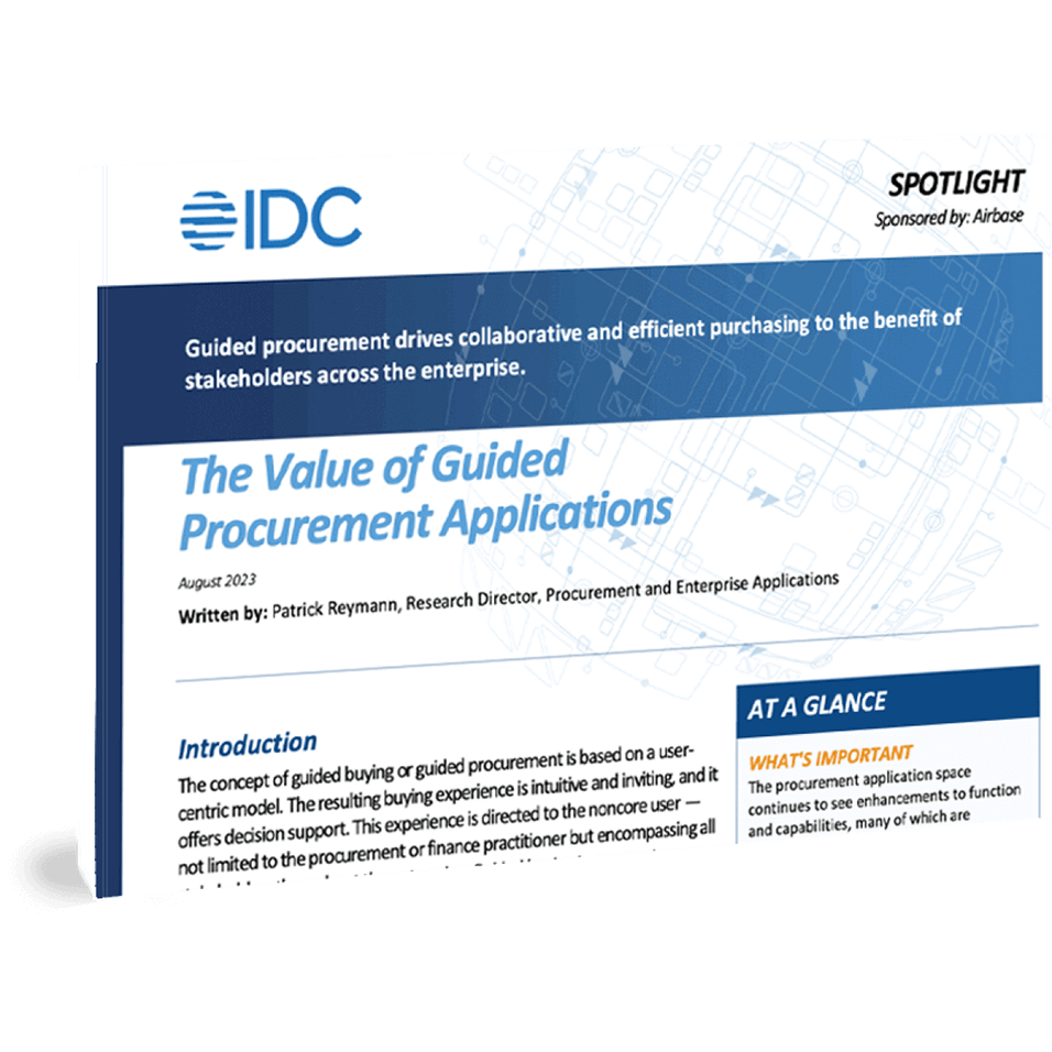 IDC urges better adoption and compliance by turning to Guided Procurement software.