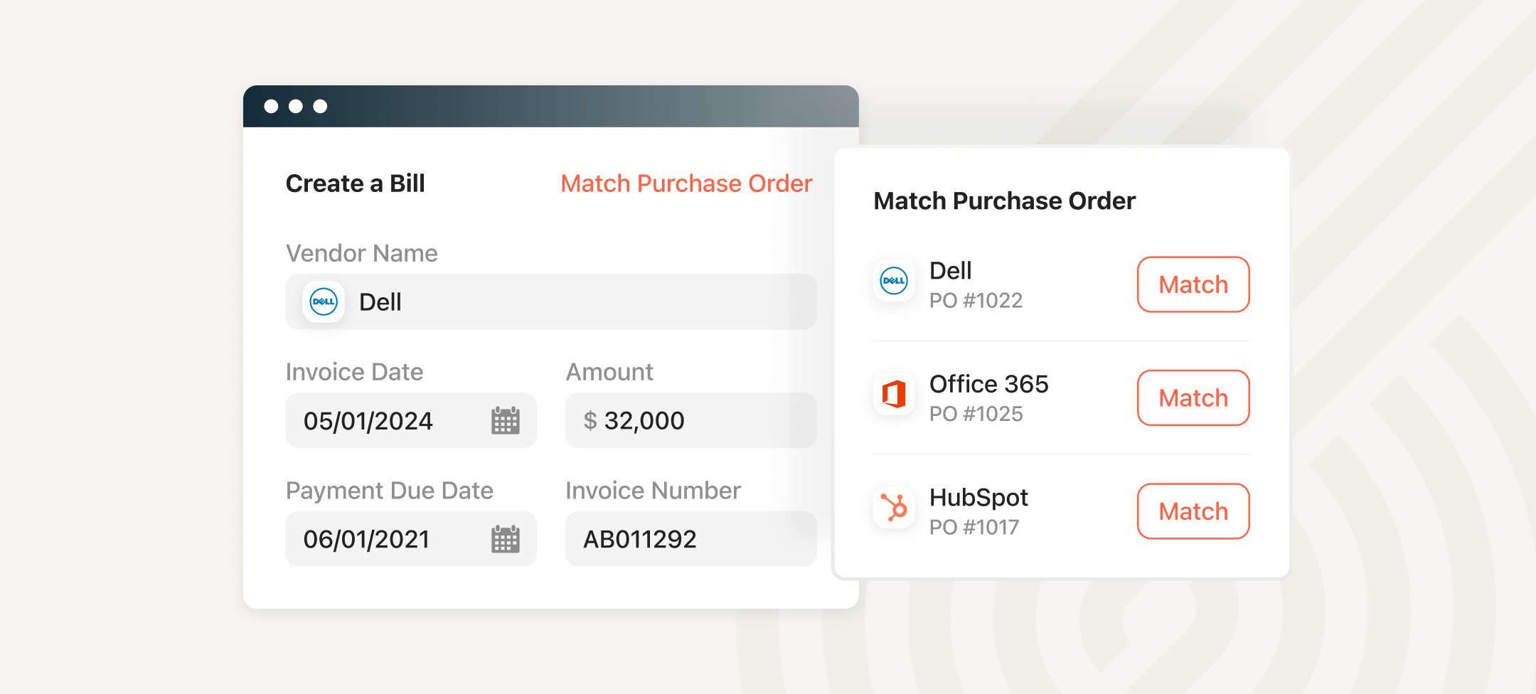 Simplify invoice matching