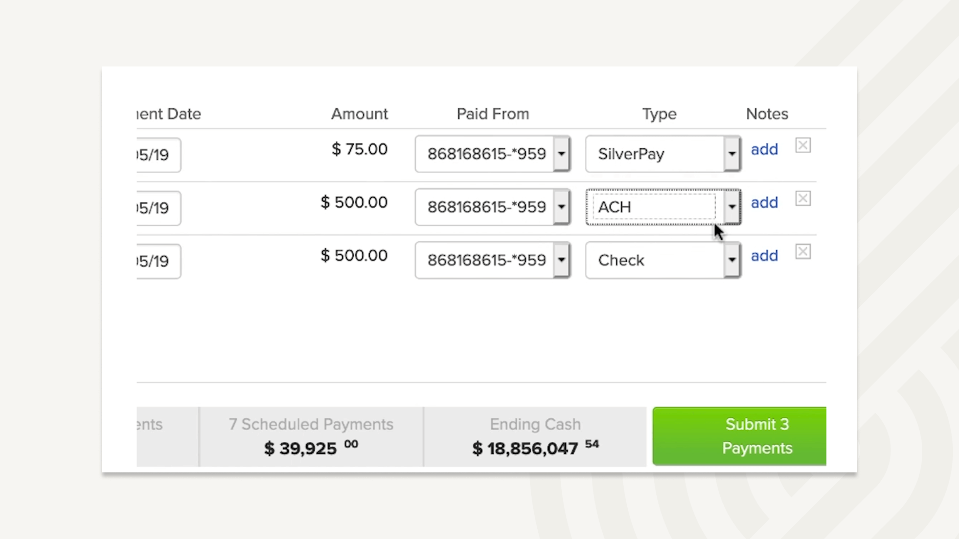 Bill payment approvals can be routed based on multiple fields
