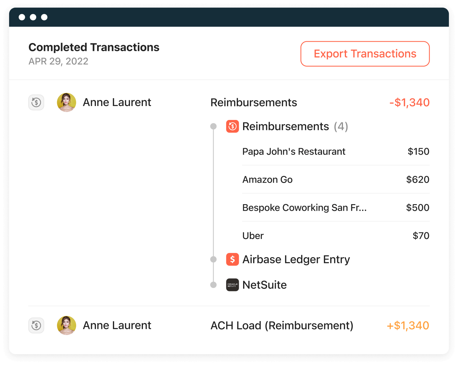 Screenshot of Airbase audit trail | Airbase Screenshot of Airbase audit trail