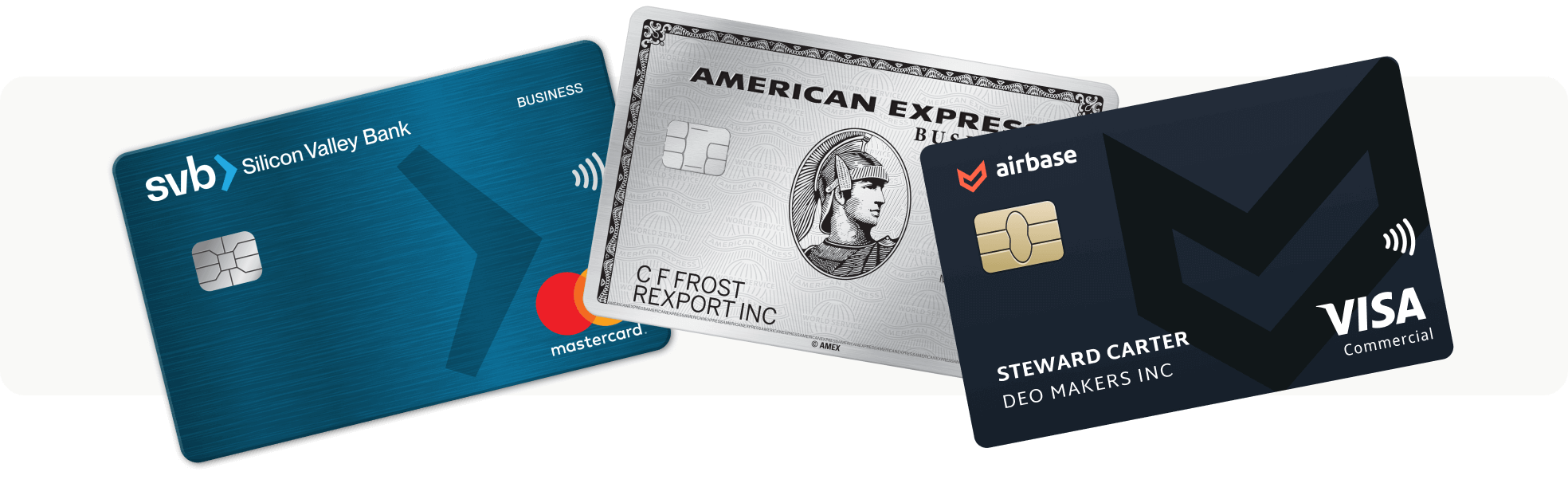 SVB, Amex and Airbase Corporate Cards