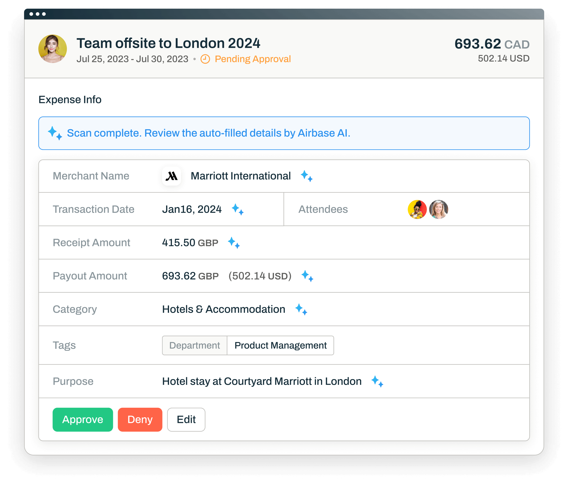 touchless expense reporting